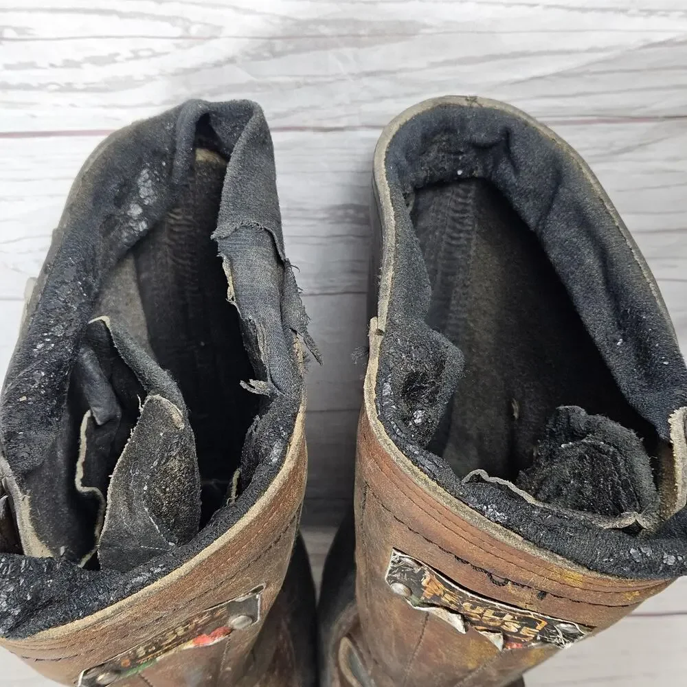 Vintage FULL HOUSE Motocross Boots Leather *MADE IN ITALY / *NO SIZE